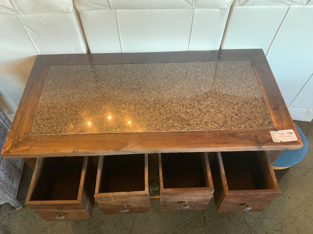 Granite Top Console Table
