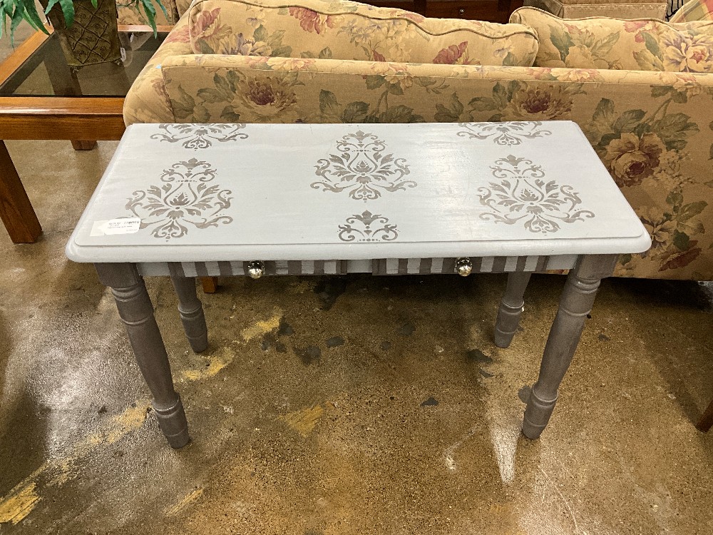 Painted Grey Sofa Table