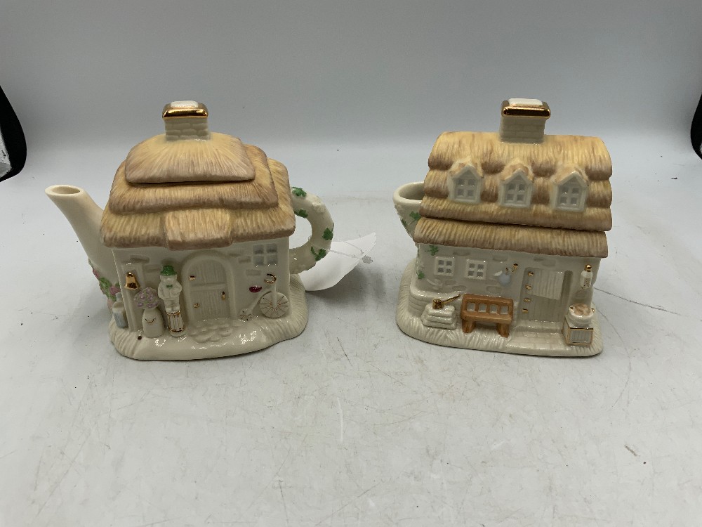 Lenox Irish Blessing Teapot Set 1 Lg, 2 Sm.