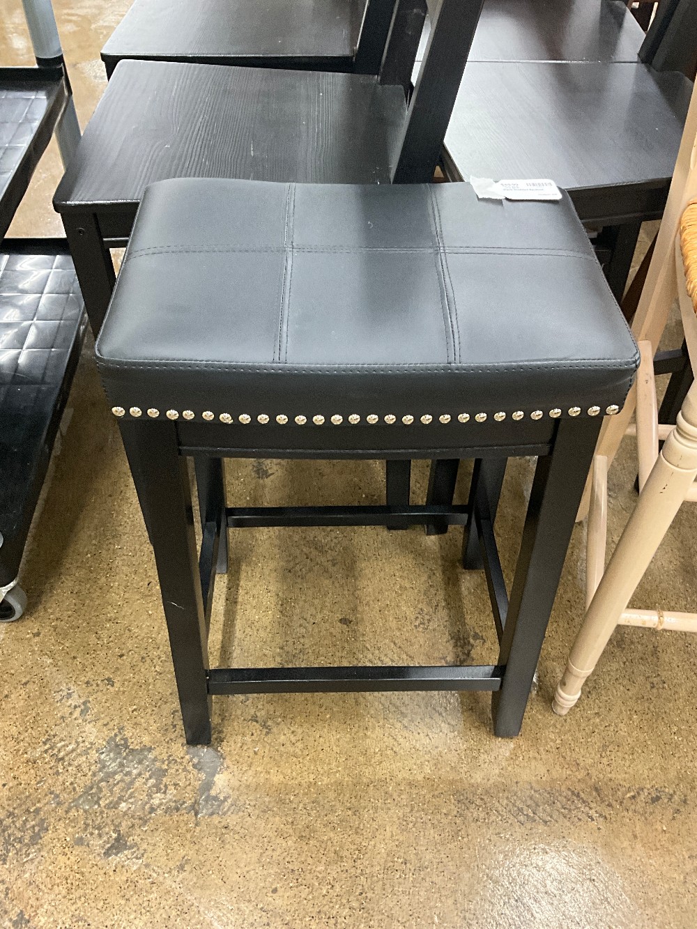 Black Studded Barstool