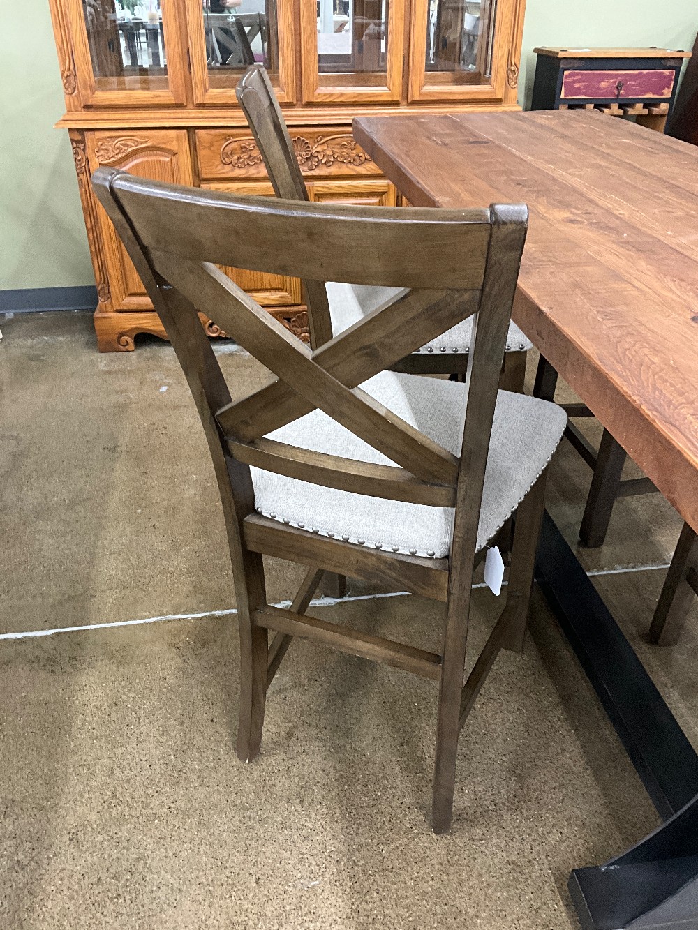 Wayfair Wooden Barstool w/ Fabric Seat