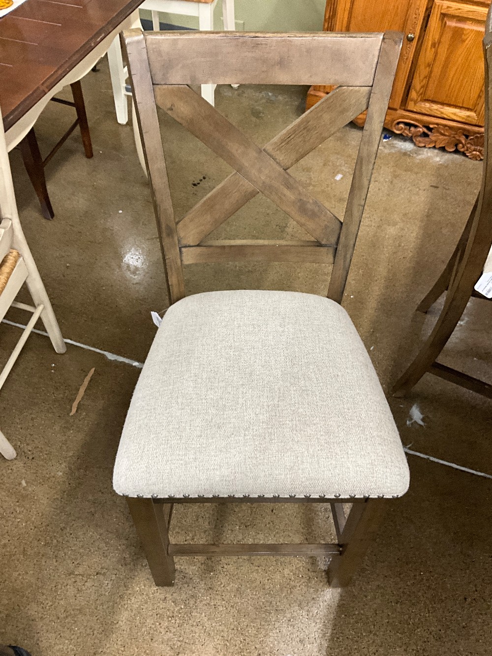 Wayfair Wooden Barstool w/ Fabric Seat
