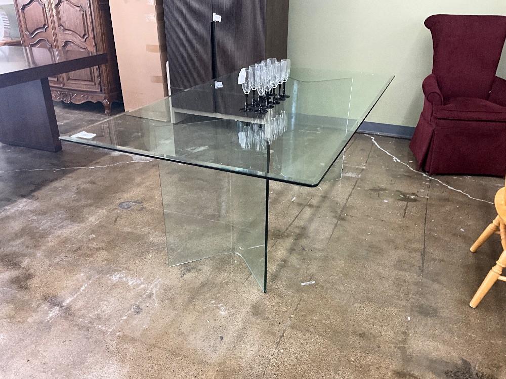 Spancraft Contemporary Glass Top Table NEW