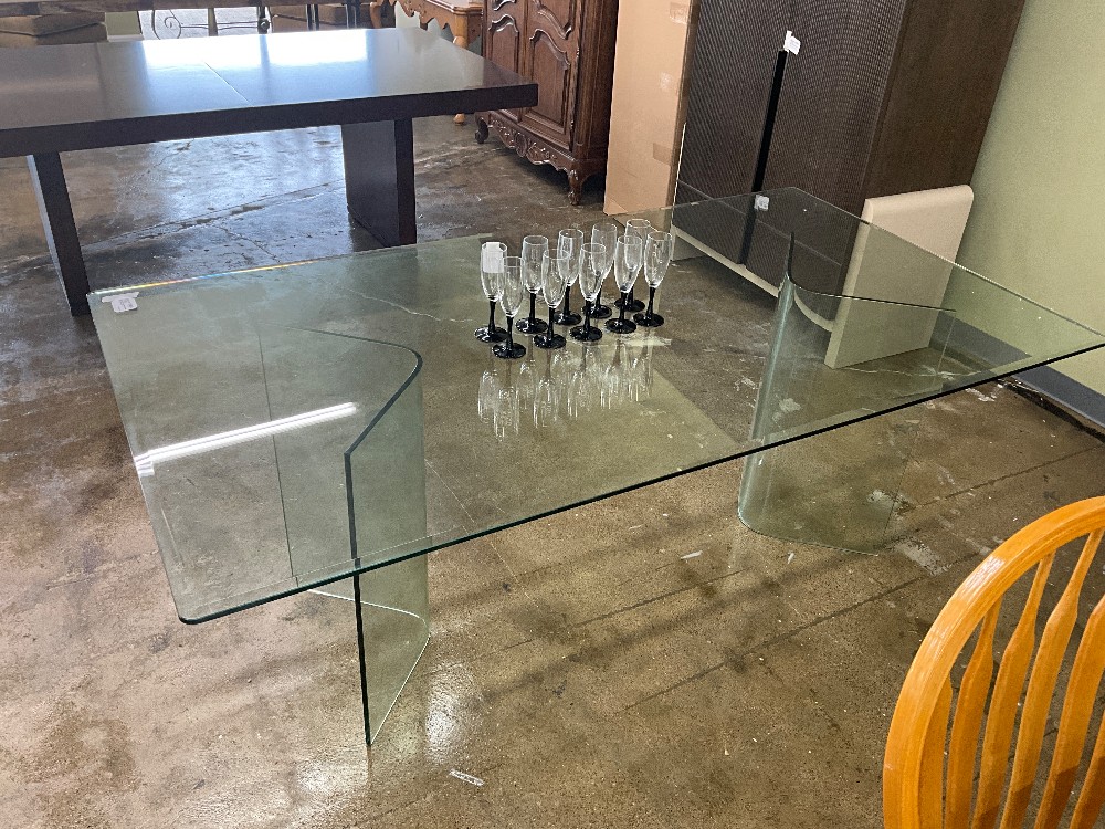 Spancraft Contemporary Glass Top Table NEW