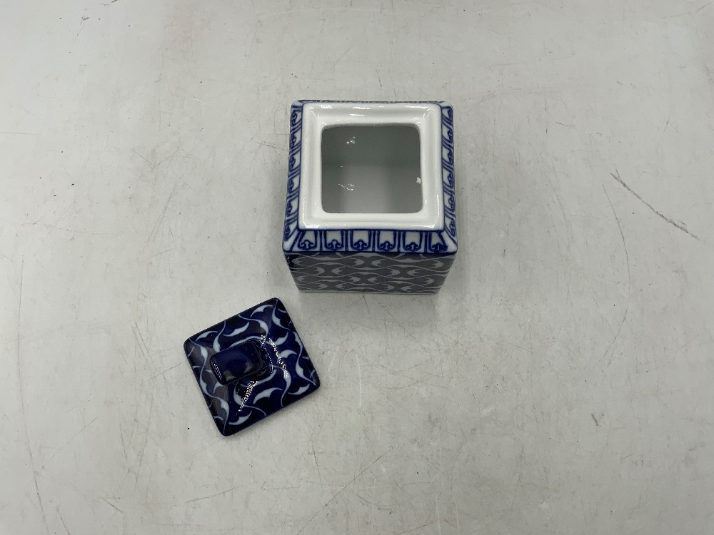 Bombay Blue Jars on Tray - 4 Pc Set