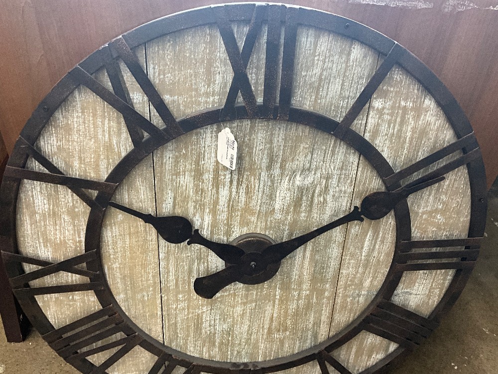 Large Wood Faux Clock