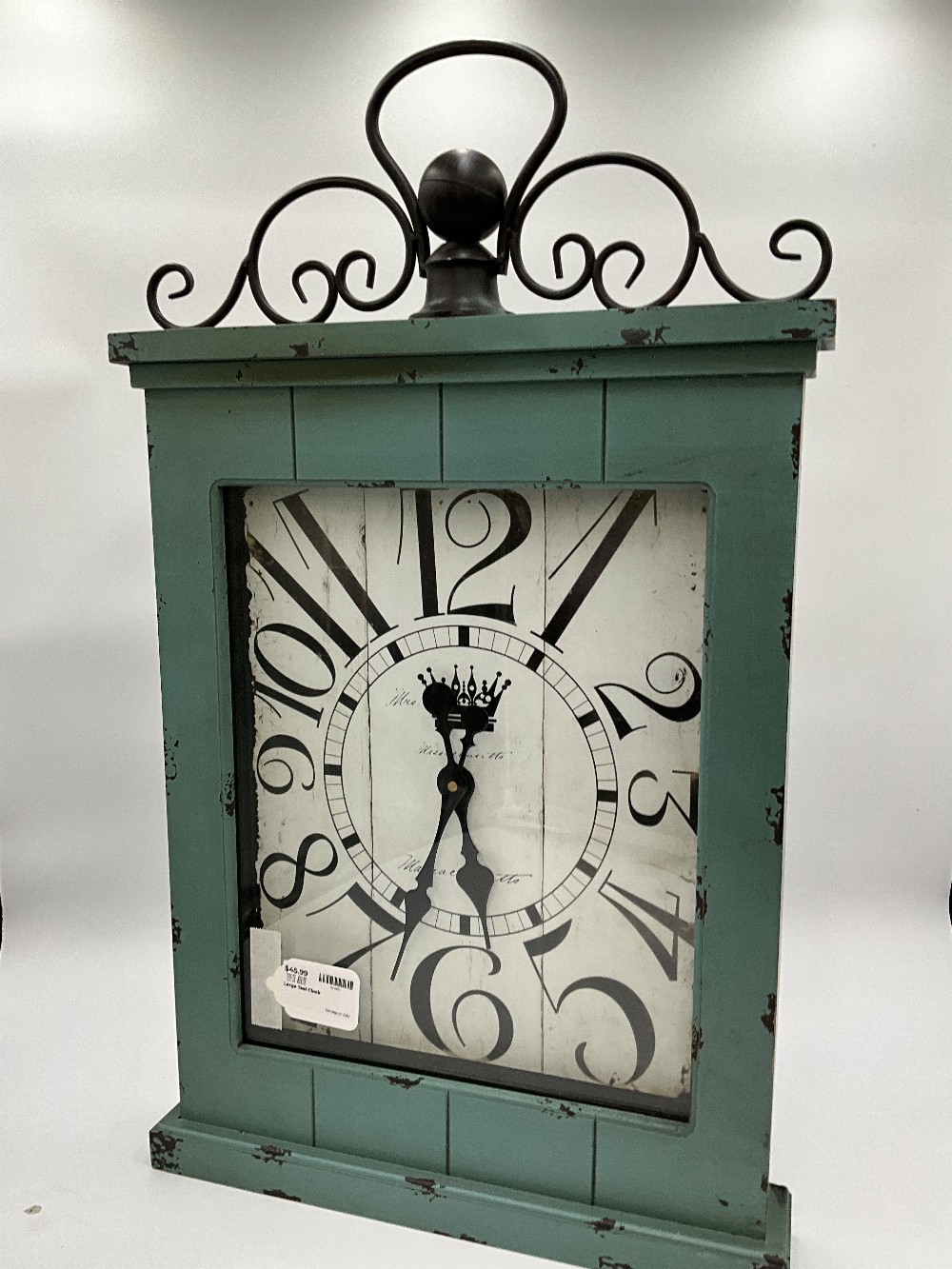 Large Teal Clock