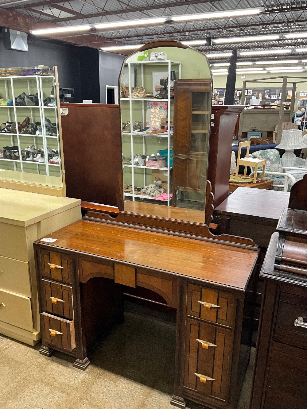 Antique Vanity W/ Mirror