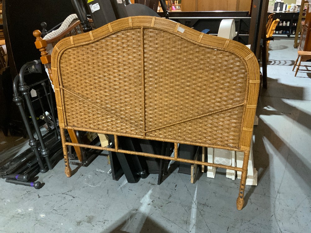 Light Wood Woven King Head Board