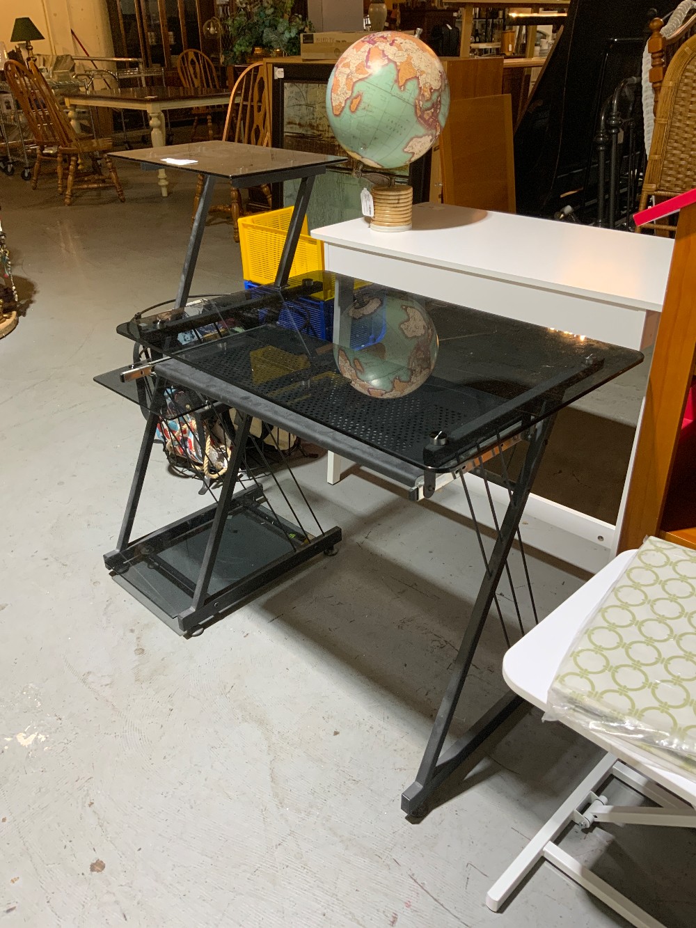 Black Glass Desk