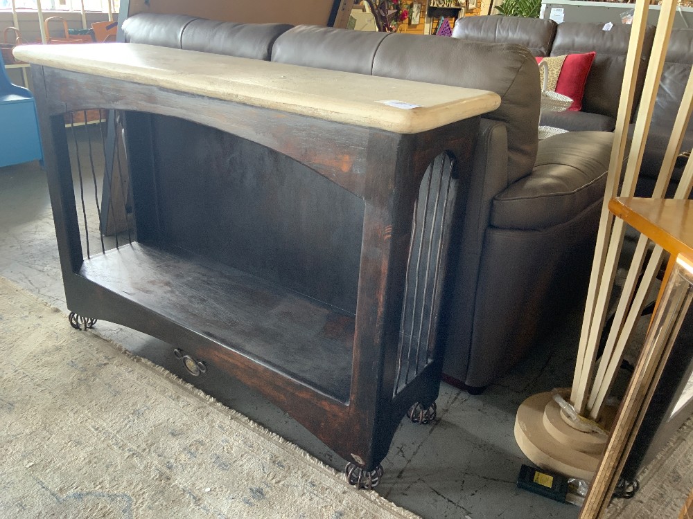 Sofa Table w/ Stone Top