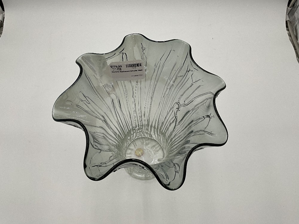 Murano Ribboned Smoke Vase