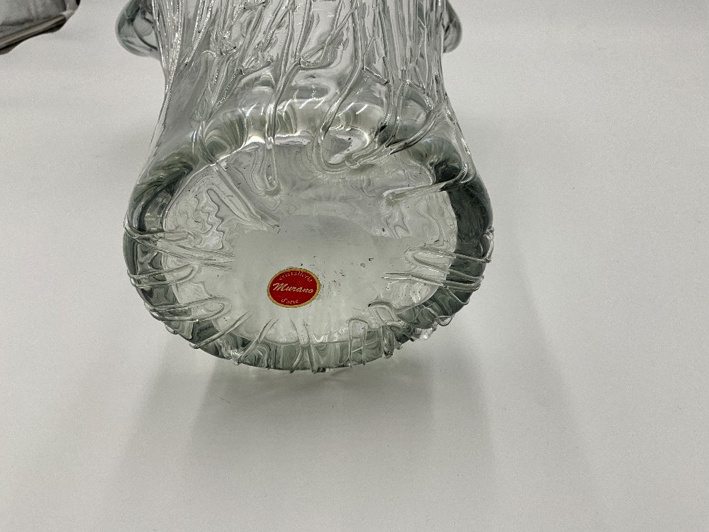 Murano Ribboned Smoke Vase