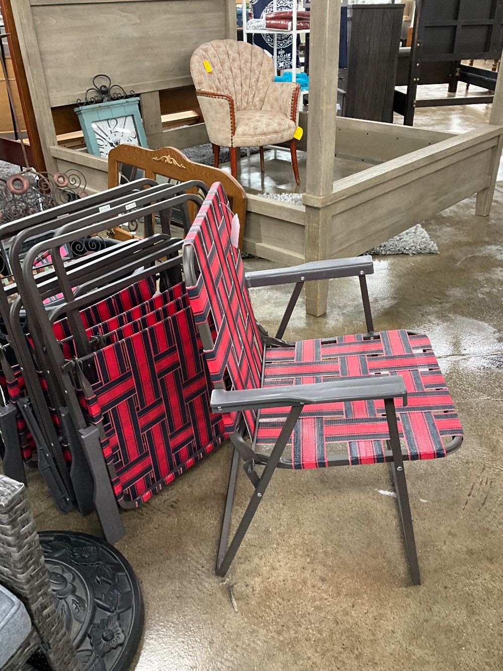 Red + Black Folding Chairs