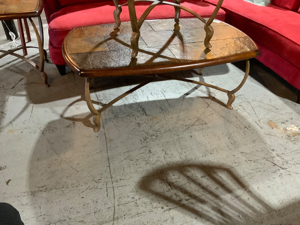 Coffee Table w/ Metal & Tile