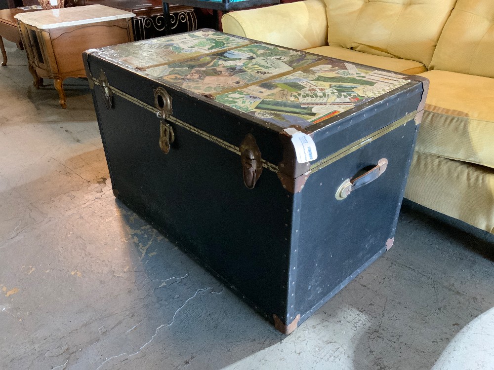 Steamer Trunk W/ Golf Collage