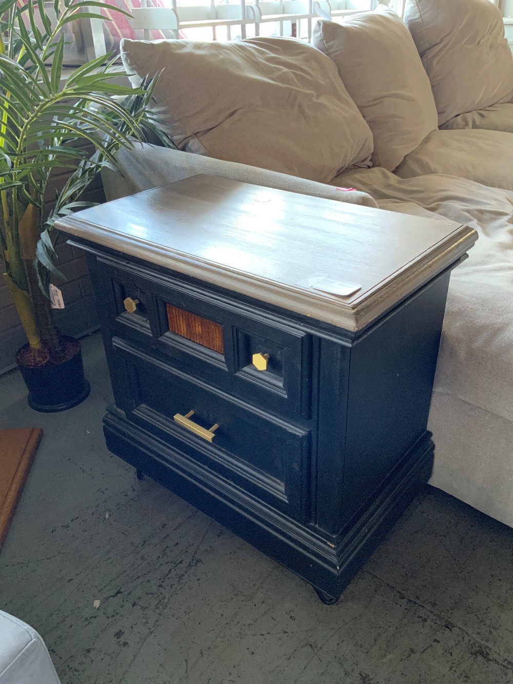 Gray Two Tone Accent Table