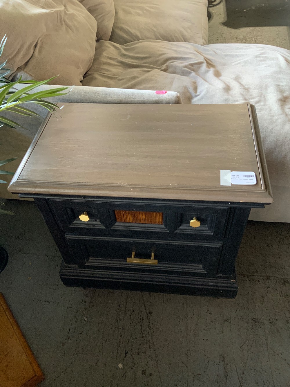 Gray Two Tone Accent Table