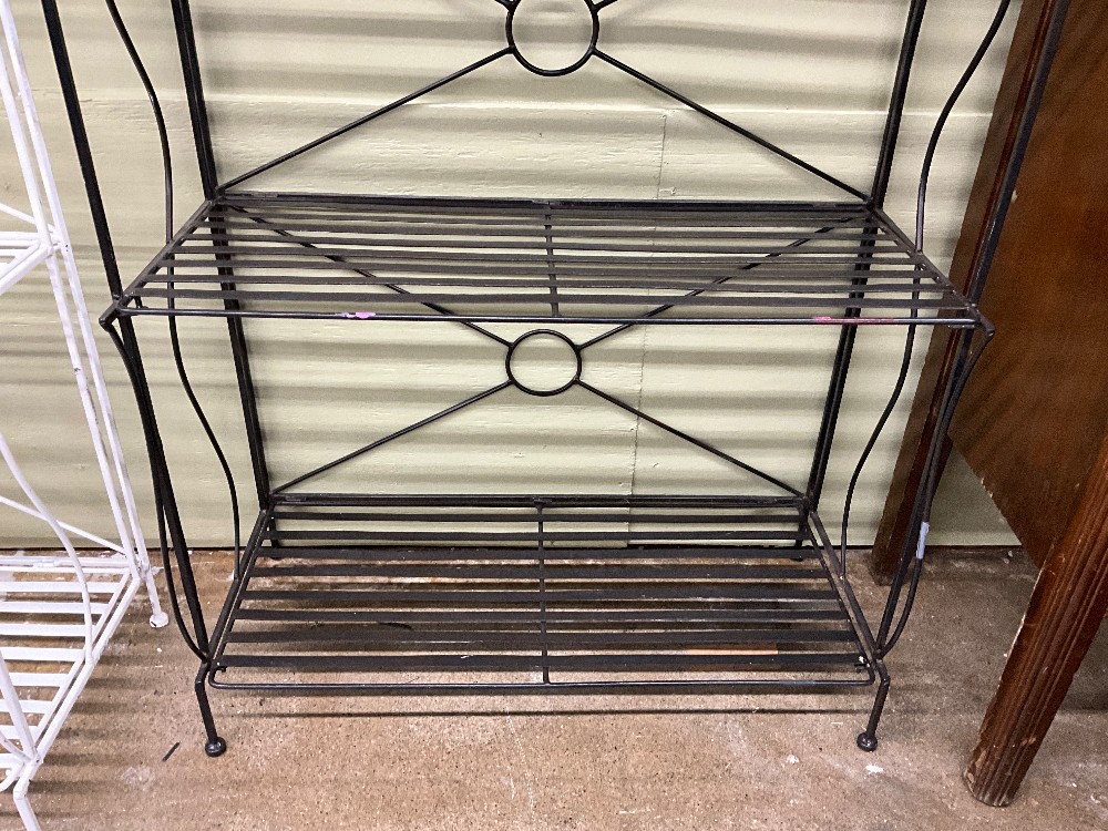 Black Fold Up Metal Shelf