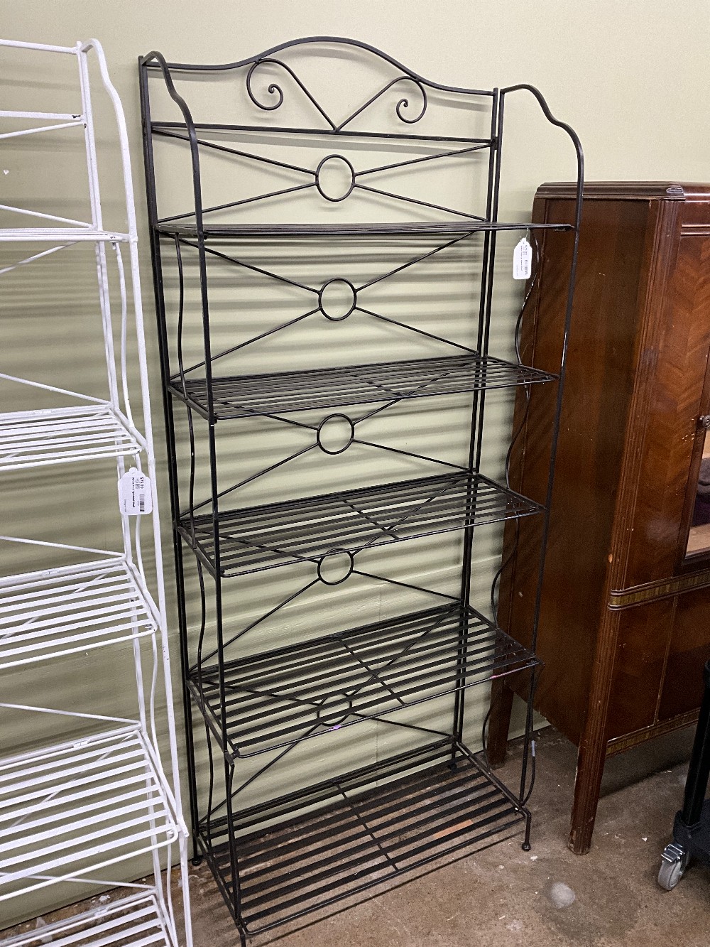 Black Fold Up Metal Shelf