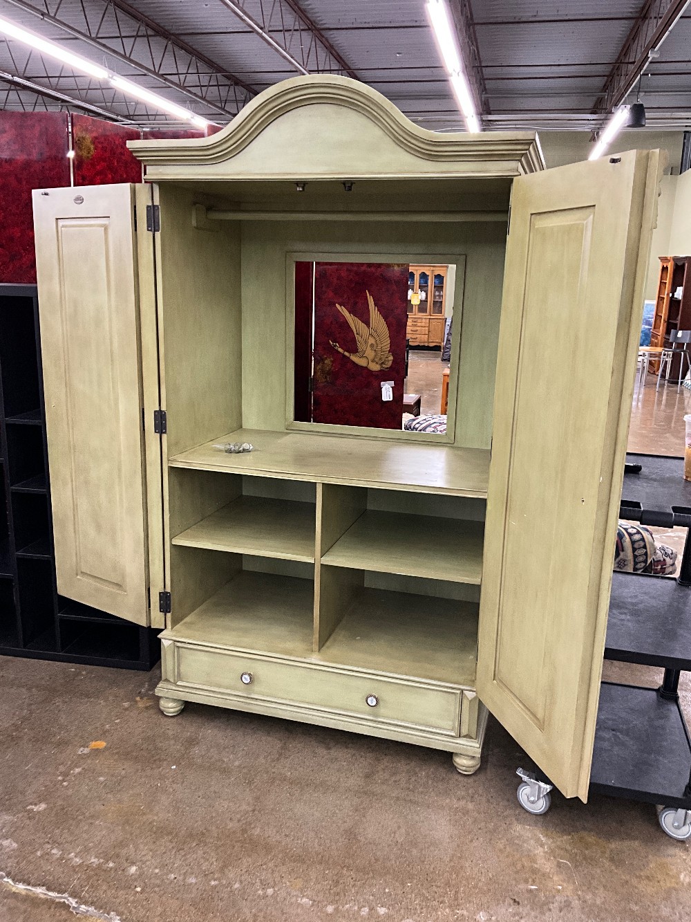 Aurhaus Green Clothing Armoire