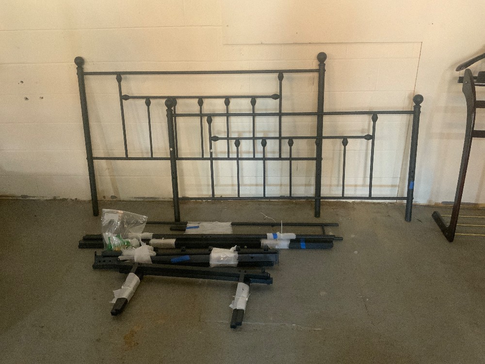 Full Size Metal Headboard w/ Footboard and Side Rails