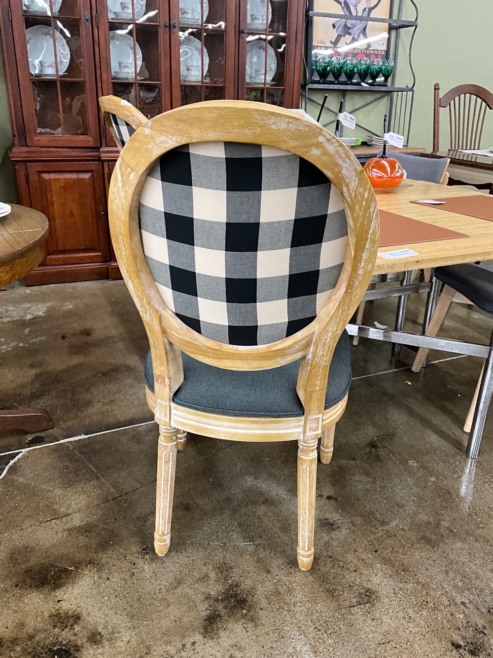 Noble house Wood Dining Chair w/ Grey Seat