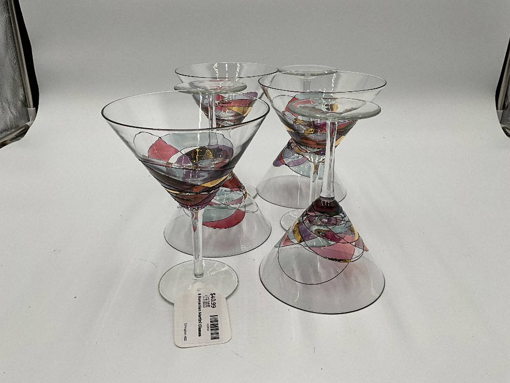 6 Romanian Martini Glasses