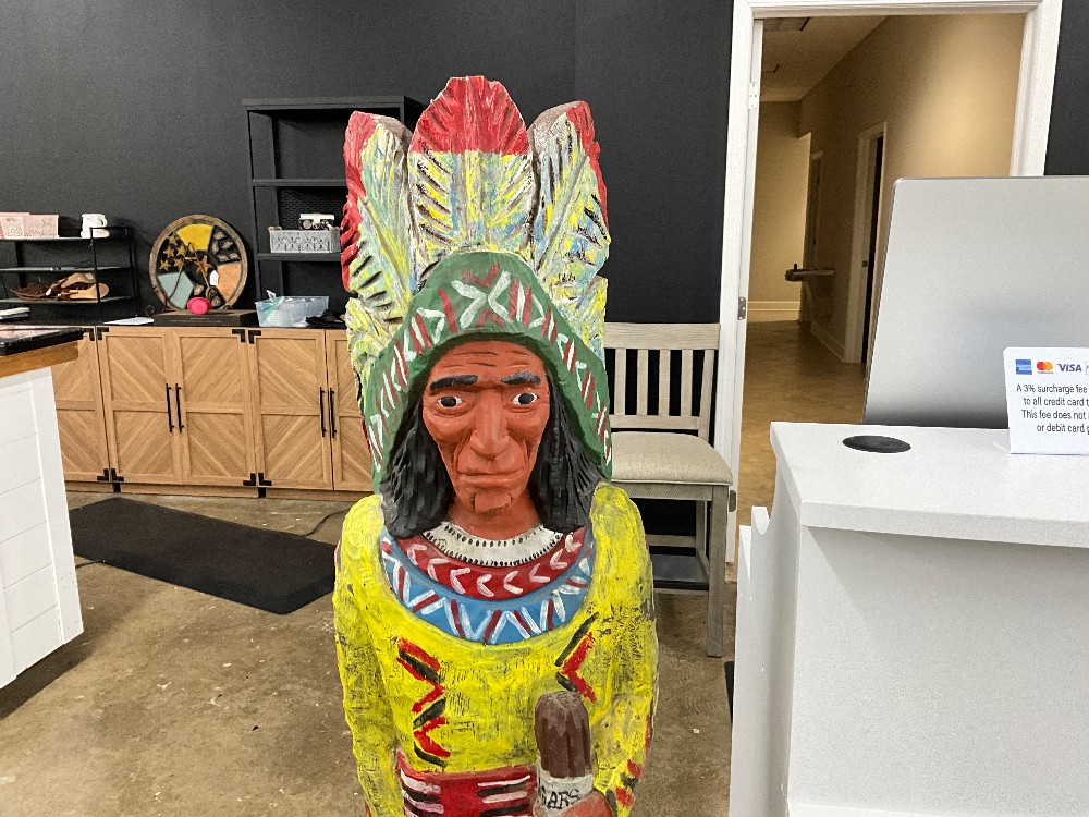 Ralph Gallagher Wood Native American Statue