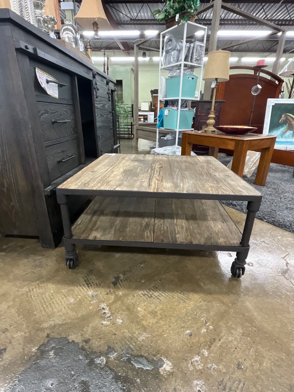 Wood & Metal Coffee Table