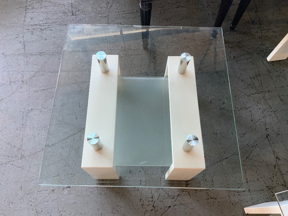 Glass Top Modern End Table