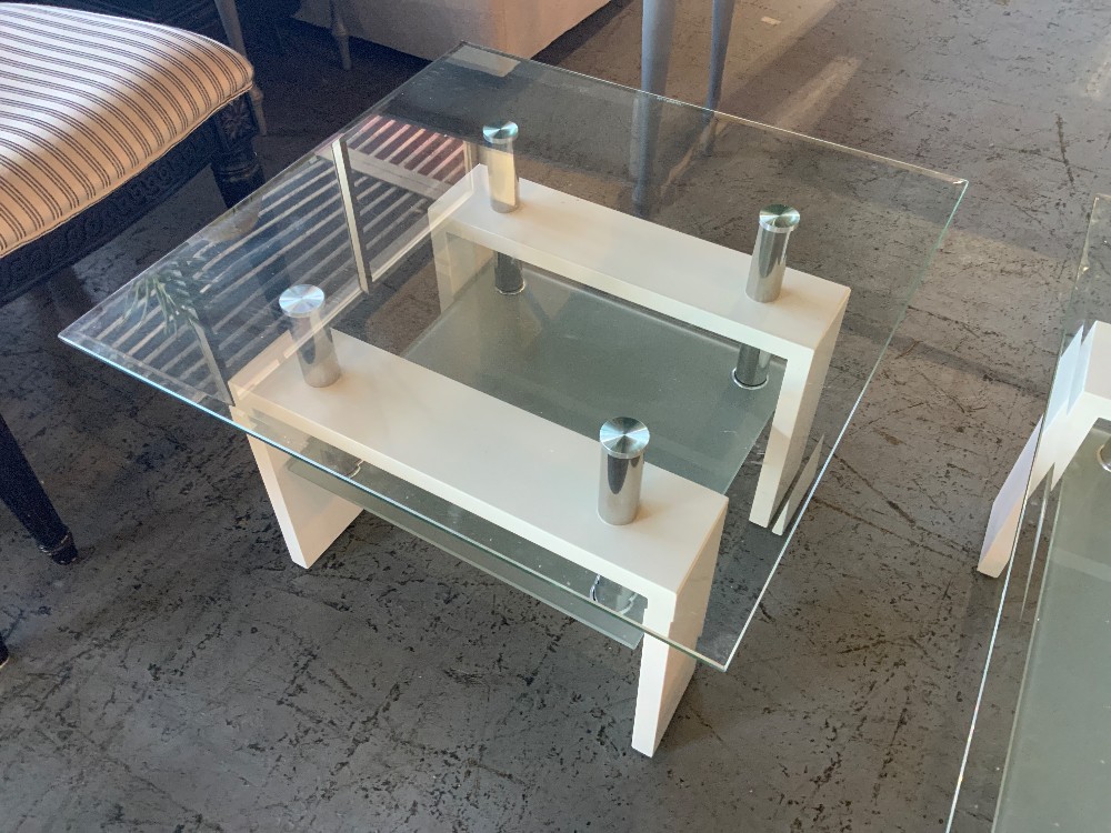 Glass Top Modern End Table