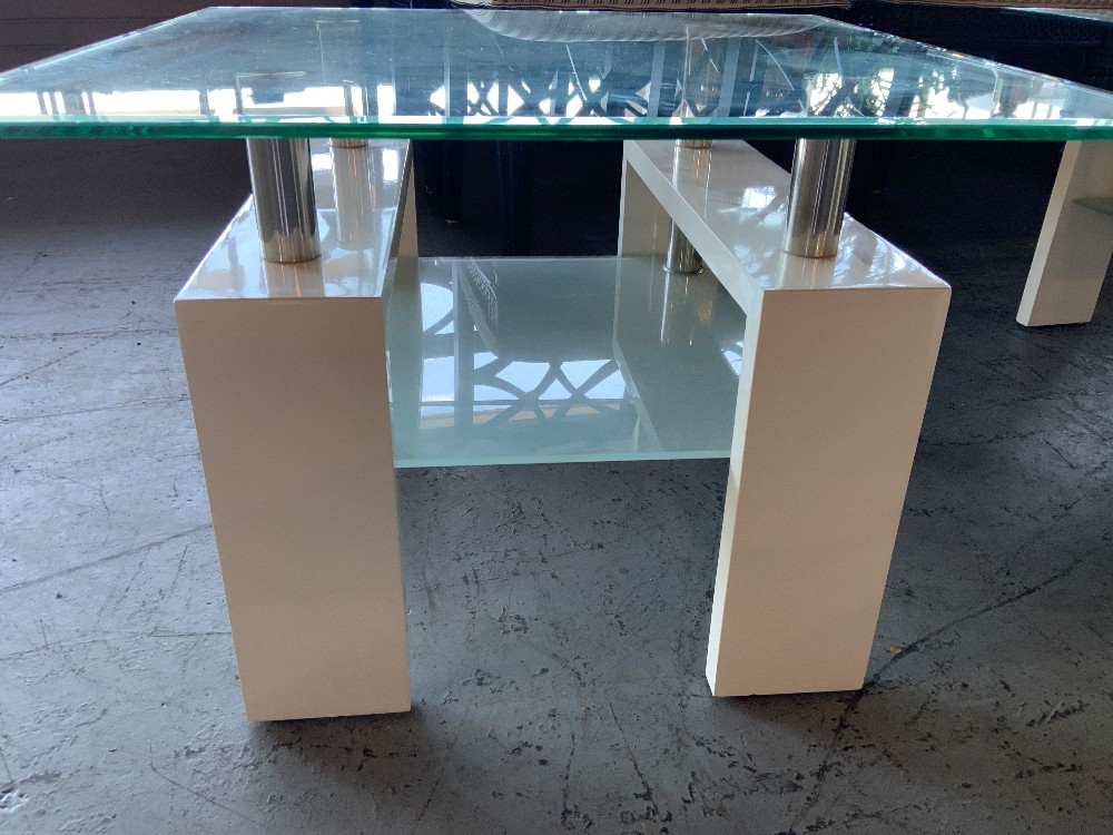 Glass Top Modern End Table