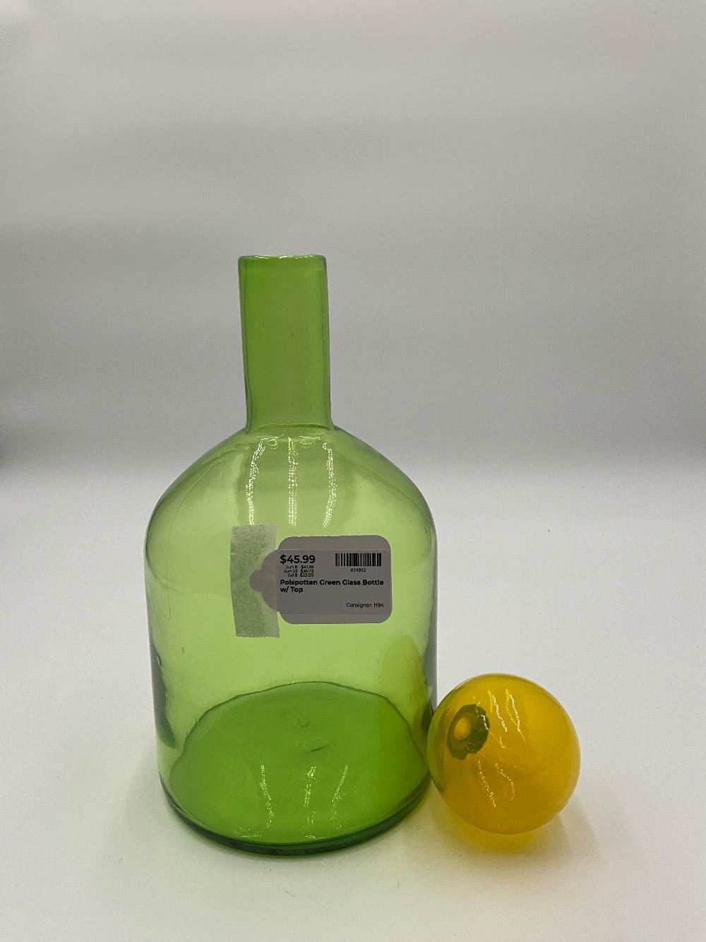 Polspotten Green Glass Bottle w/ Top