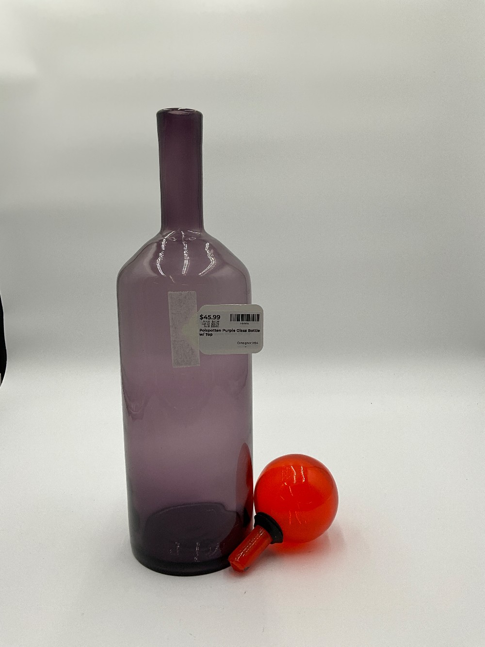 Polspotten Purple Glass Bottle w/ Top