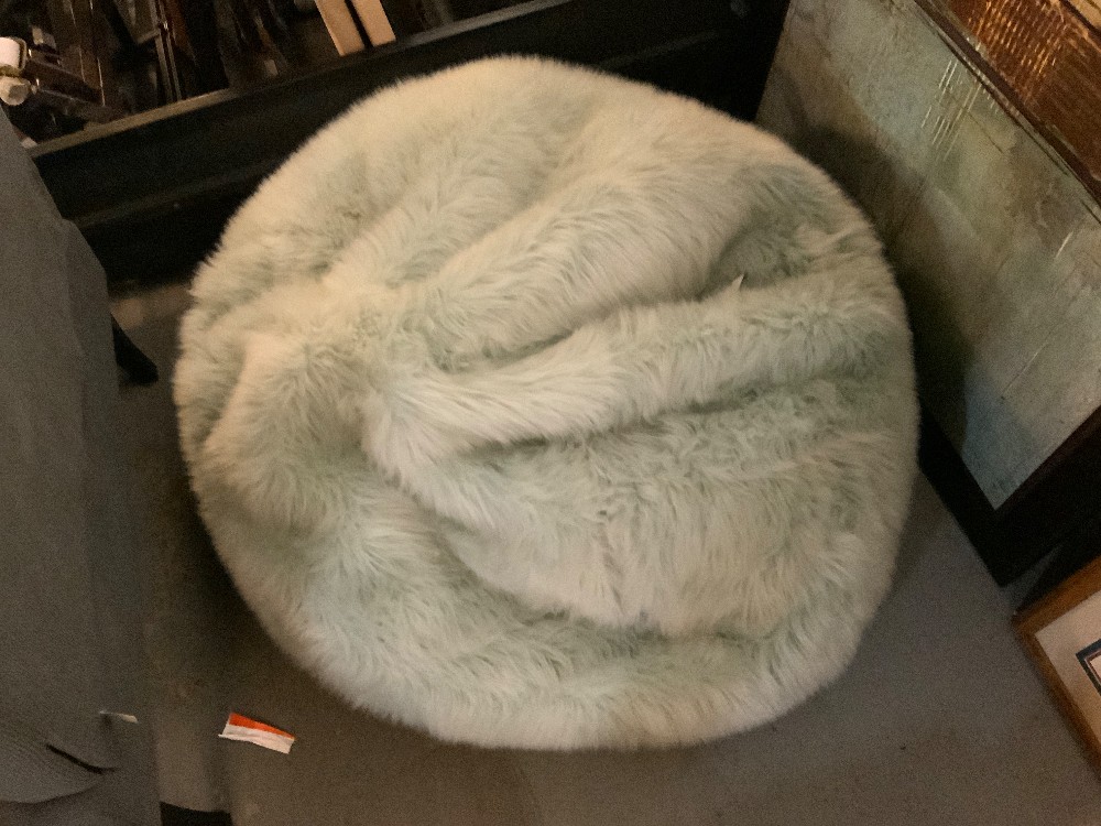 Restoration Hardware Blue Beanbag