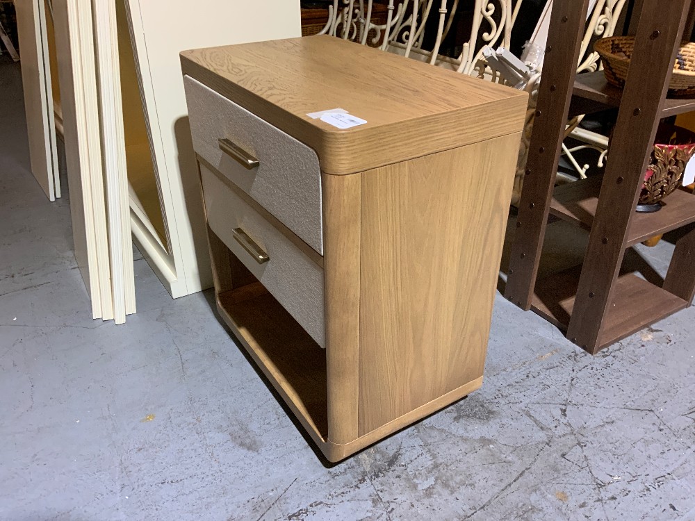 Wood/White Nightstand