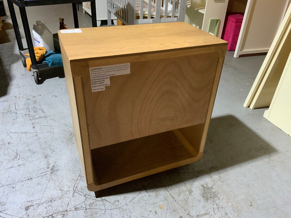 Wood/White Nightstand