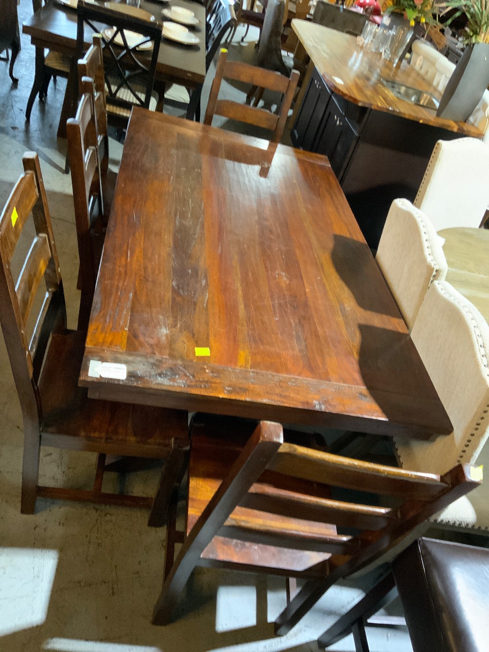 Dining Table w/ 5 Wood Chairs
