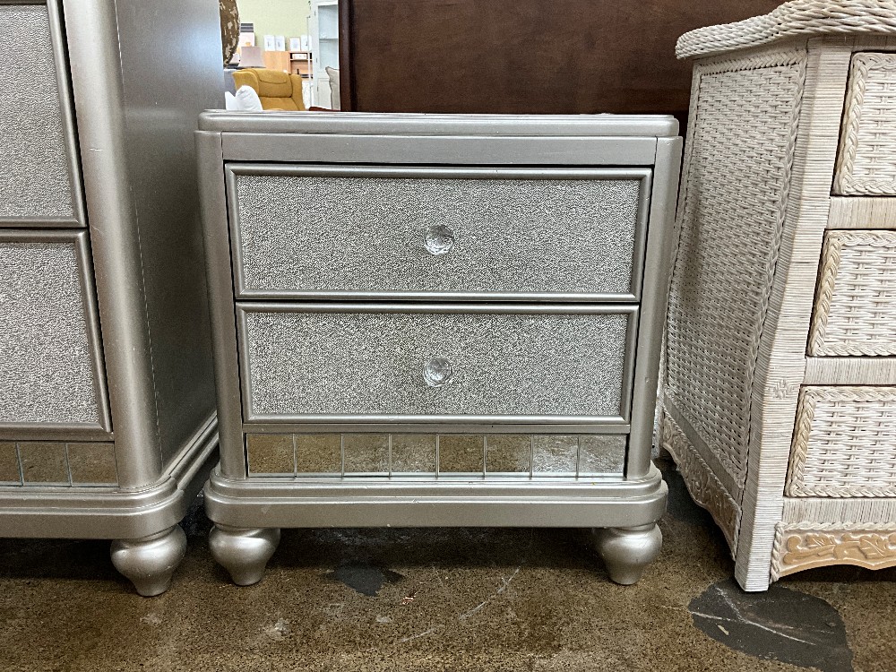 Silver Nightstand - AS IS