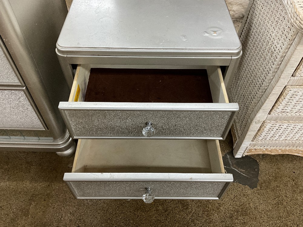 Silver Nightstand - AS IS