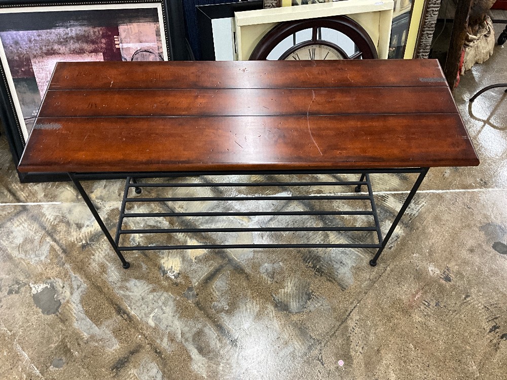 Wood & Metal Sofa Table