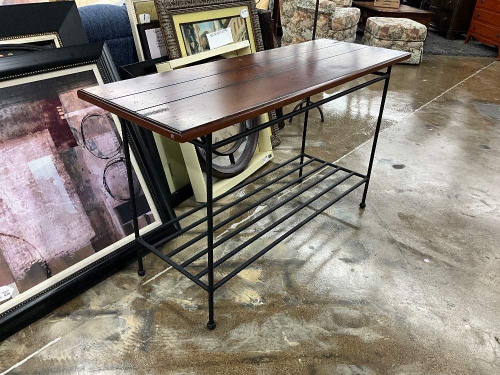 Wood & Metal Sofa Table