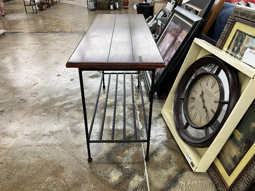 Wood & Metal Sofa Table