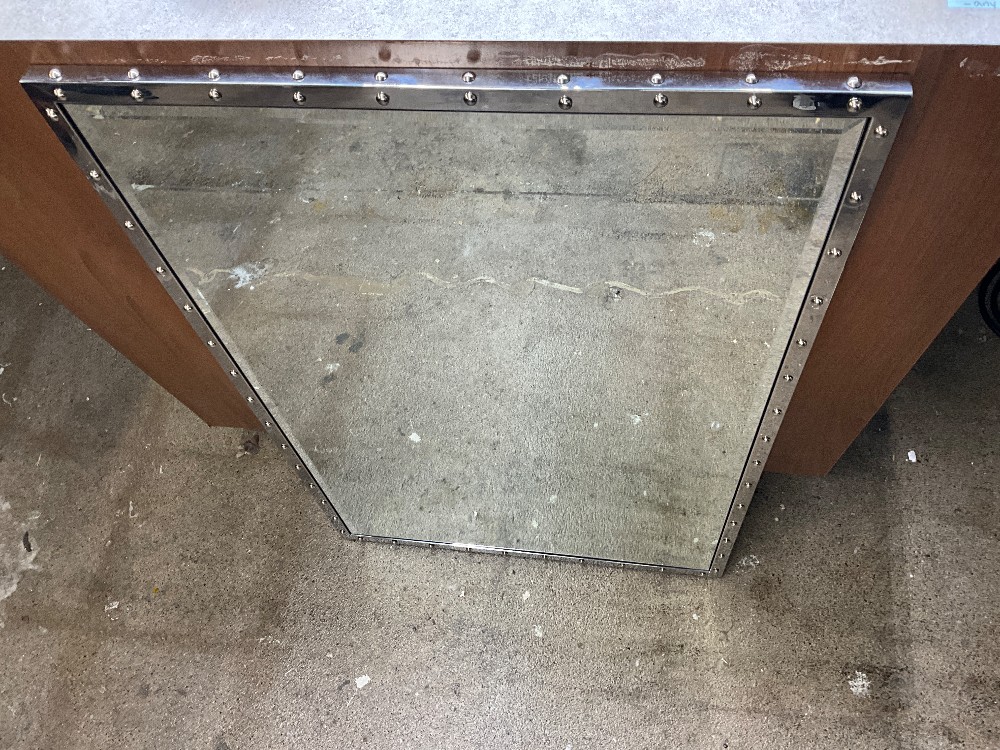 Large Silver Framed Mirror