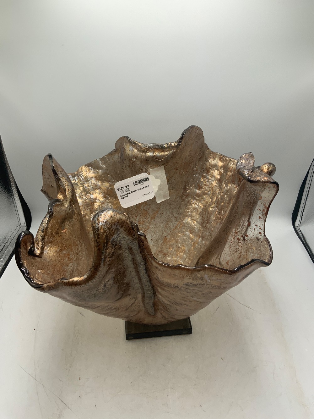 Gold Bowl Decor Tony Evans Signed