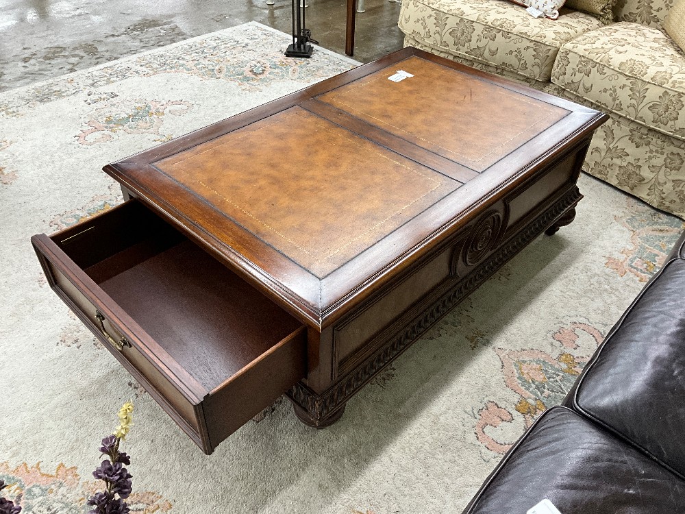 Ethan Allen Large Coffee Table W/Drawers