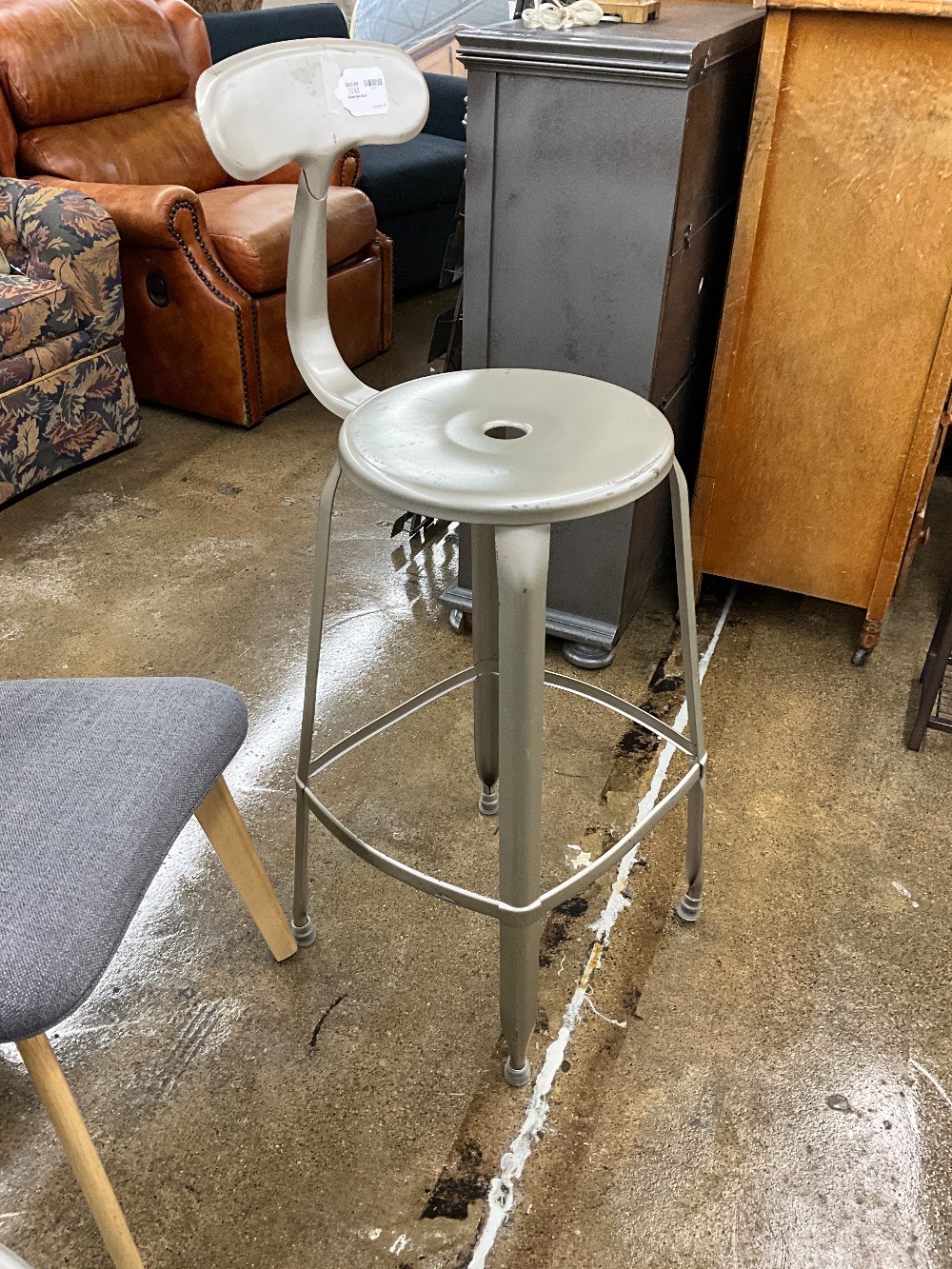 Silver Bar Stool