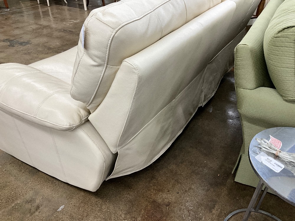Ivory Electric Reclining Sofa