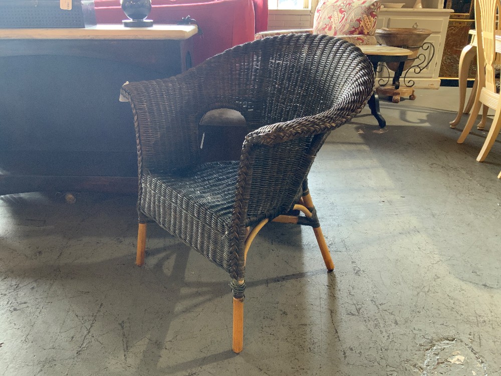 Brown Wicker Accent Chair